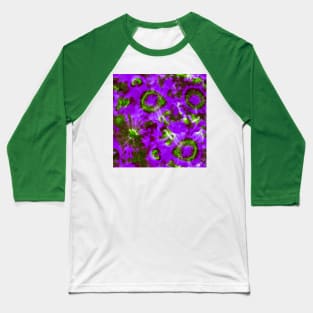 Purple and Green Psychedelic Tie-Dye Baseball T-Shirt